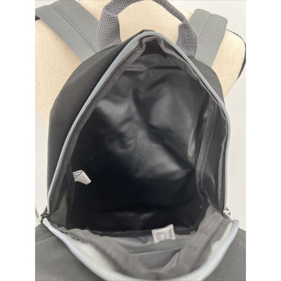 Wonder Nation Kids Backpack Adjustable Straps size L15" x W14" Black & Gray New - Picture 5 of 7